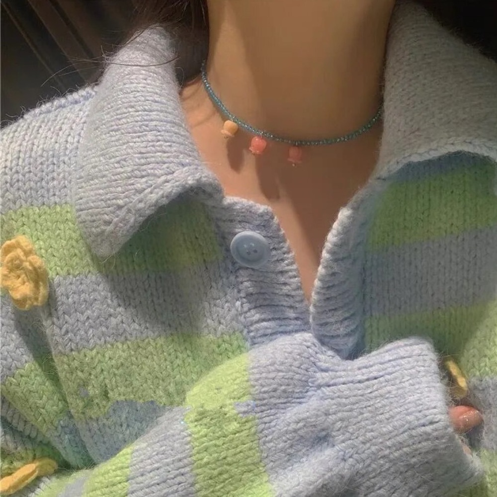 Zara Flower Knit Sweater